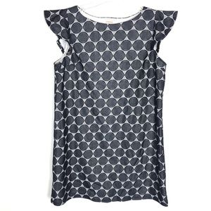 Renee C cap sleeve circle geometric shift dress 
M